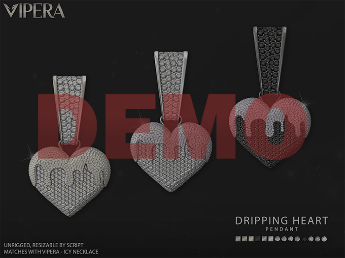 [VIPERA] DEMO Dripping Heart Pendant