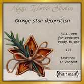 MW orange star decoration
