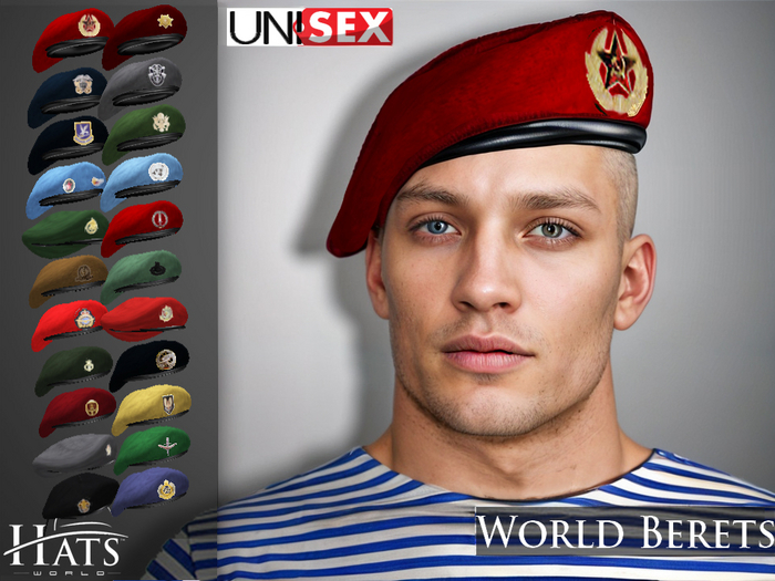 [HW] MILITARY BERETS WORLD UNISEX FAT PACK