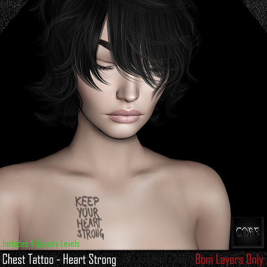 ::: Core ::: Chest Tattoo - Heart Strong