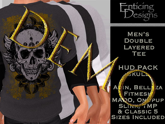 *ED DEMO Pack Double Tees Skulls