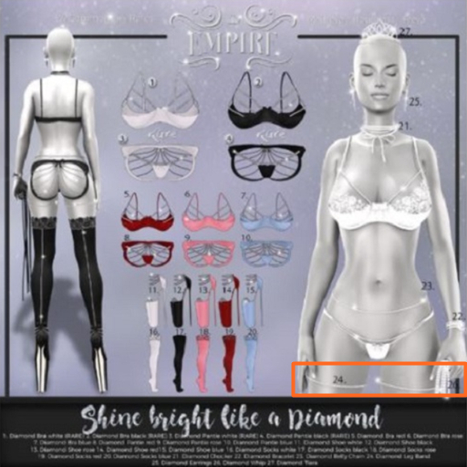 #EMPIRE - Diamond Leg Band - Maitreya