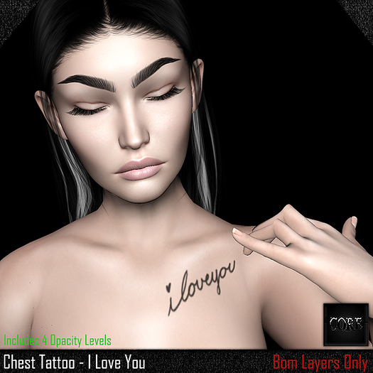 ::: Core ::: Chest Tattoo - I Love You