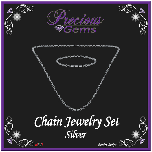 *PG* Chain Jewelry Set - Silver