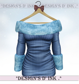 Haley Dress - Blue Knitting