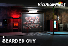 Nics Alley Night Backdrop - The Bearded Guy