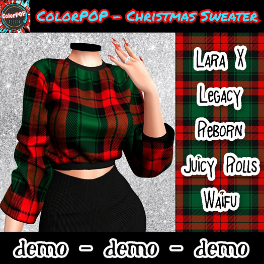 ColorPOP - Christmas Sweater - Plaid DEMO (ADD to Unpack)