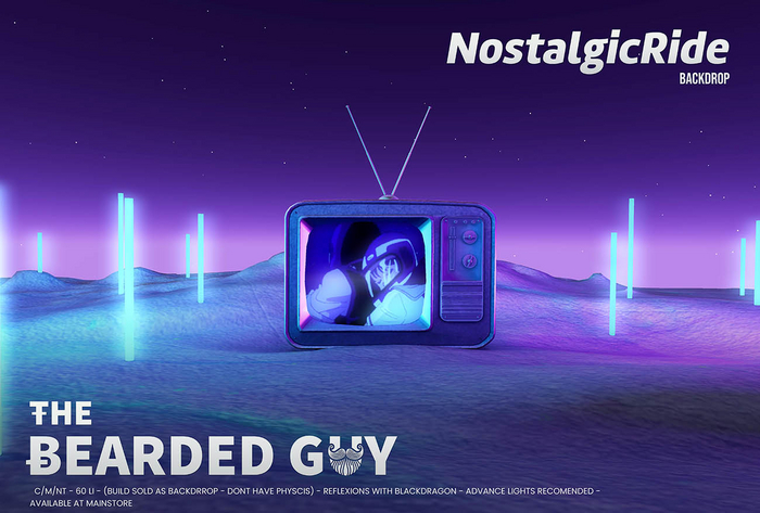 Nostalgic Ride Backdrop - The Bearded Guy