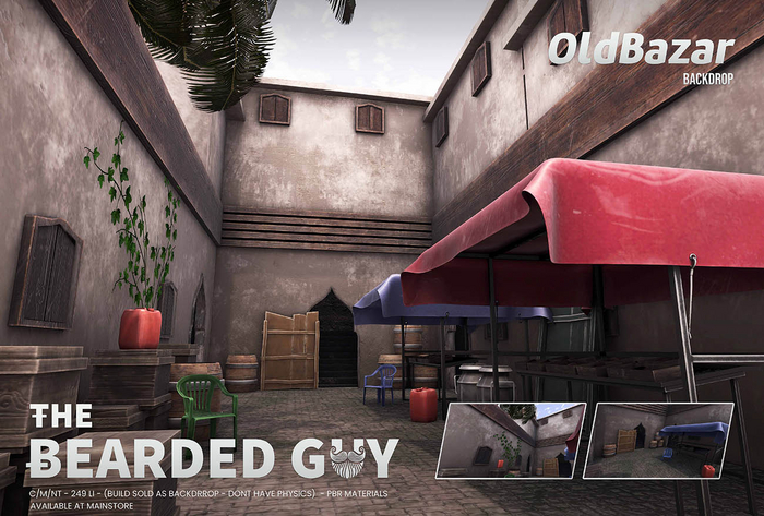 Old Bazar Backdrop - The Bearded Guy