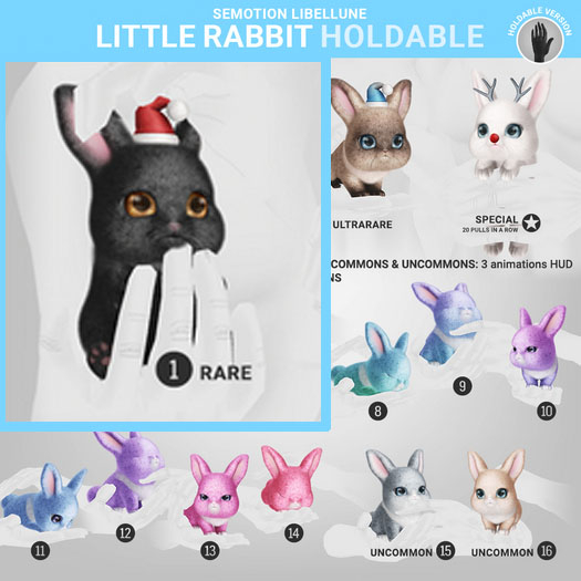 SEmotion Libellune Little Rabbit Holdable RARE 01