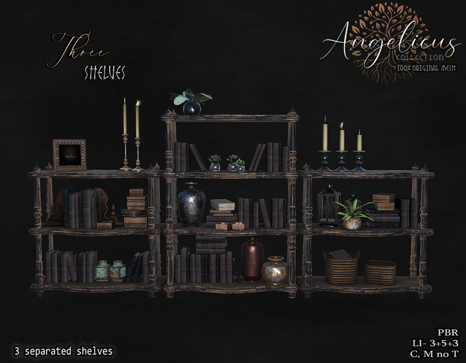 .AngelicUs. 3 shelves 