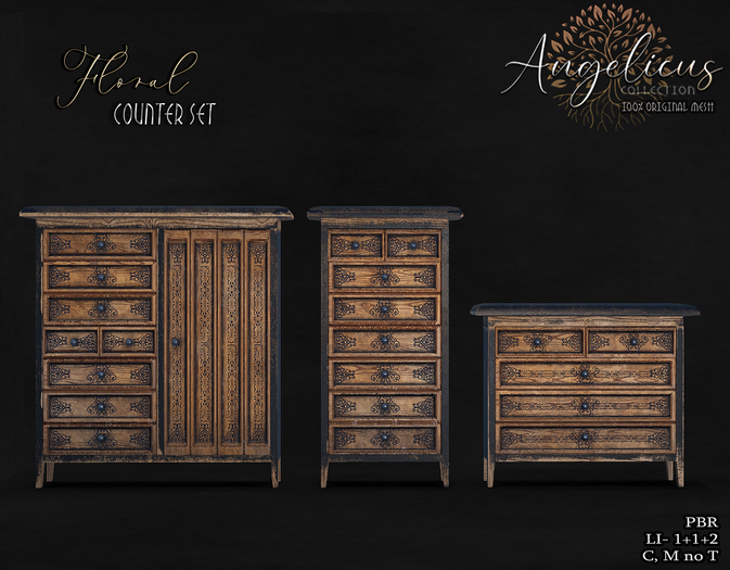 .AngelicUs. Floral counter set 