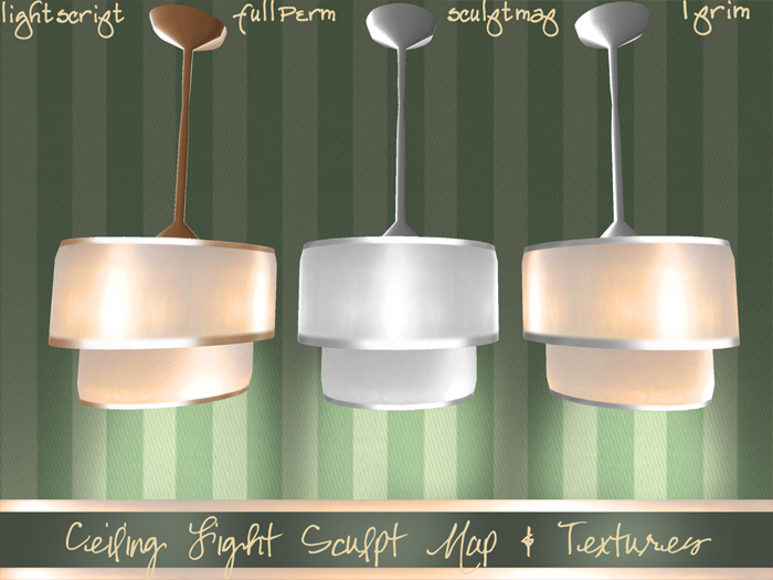 FULL PERM Ceiling Light Sculpt Map & Textures