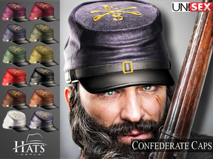 [HW] CONFEDERATE UNISEX CAPS FAT PACK