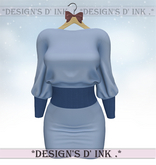 Allyson Dress - Blue Fabric