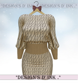 Allyson Dress - Cappucino Knitting Wool