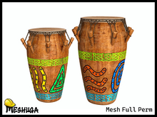 Meshuga Ethnic African Djembe  FULL PERM MESH