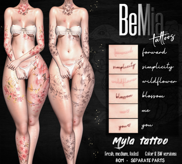 BeMia. Myla tattoo 