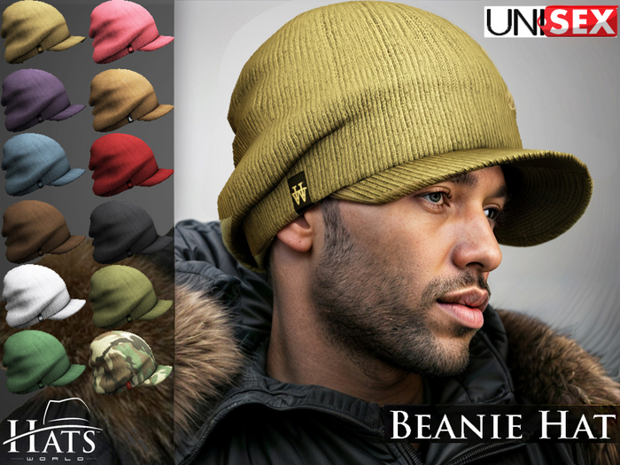[HW] BEANIE HATS WITH VISOR UNISEX FAT PACK