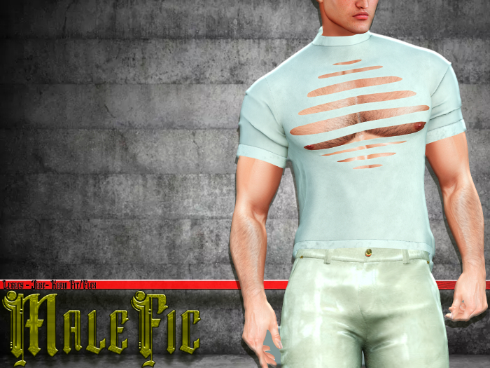 !!MaleFic Love Plastic SHIRT-WHITE TISSUE
