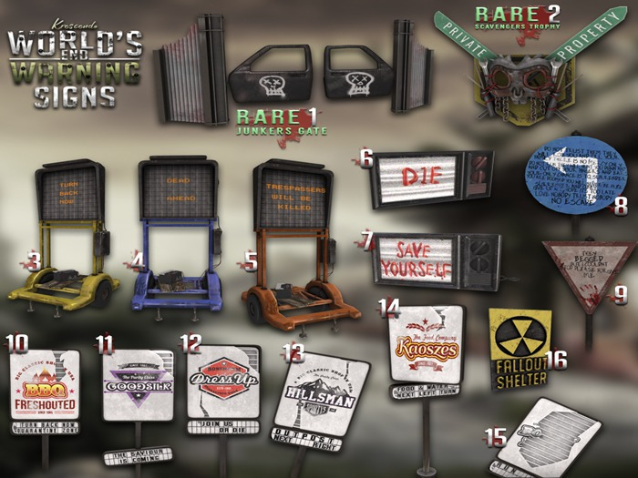 [Kres] World's End Warning Signs - 2 RARE