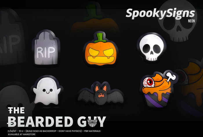 Pack Spooky Signs PBR - The Bearded Guy