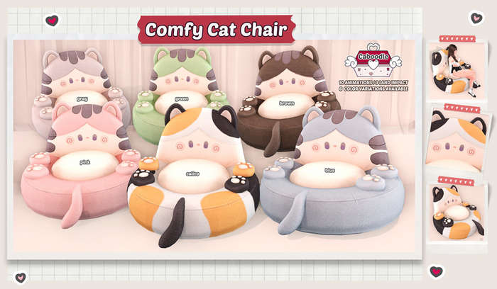 Caboodle - Comfy Cat Chair - Blue