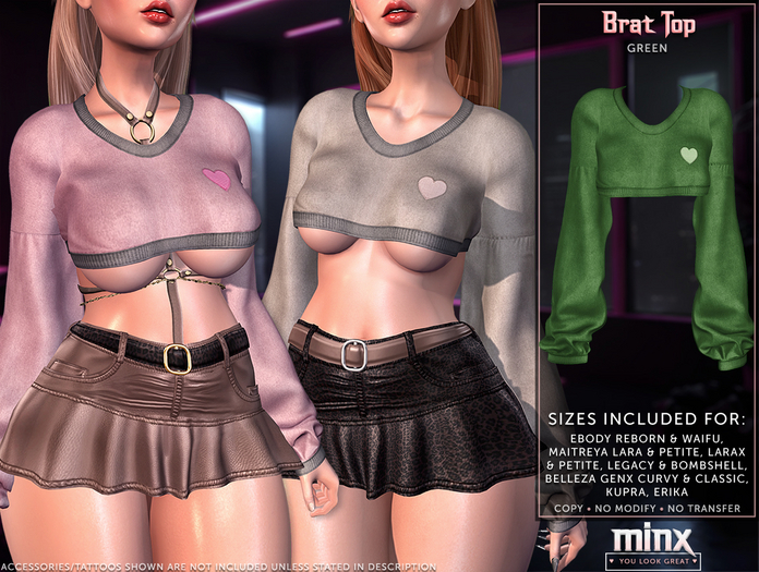 Minx - Brat Top - Green (add me)
