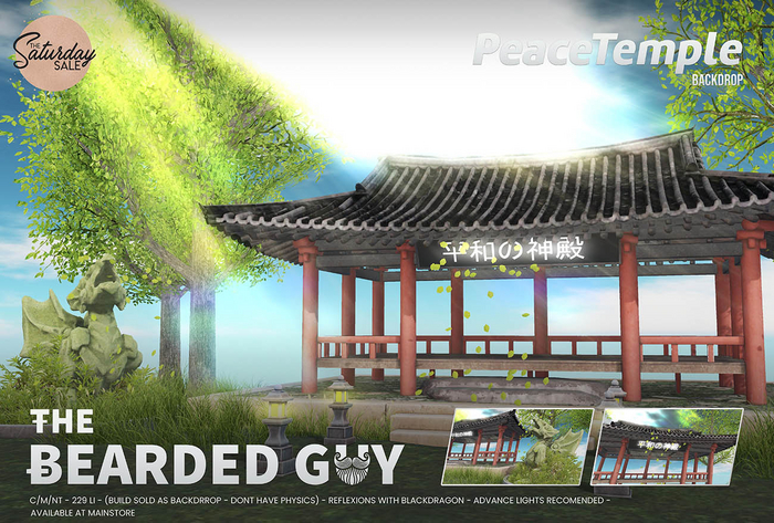 Peace Temple Backdrop - The Bearded Guy