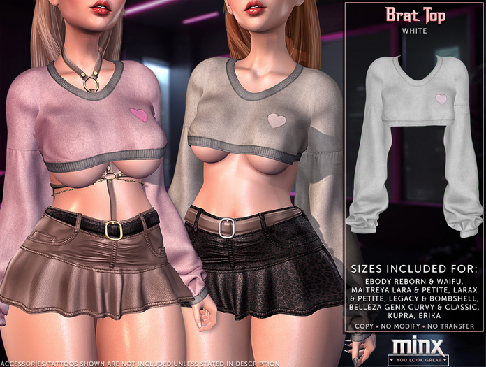 Minx - Brat Top - White (add me)