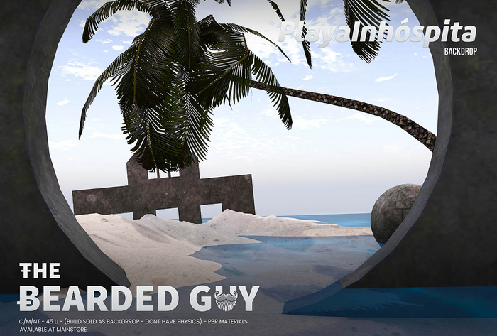 Playa Inhospita Backdrop - The Bearded Guy