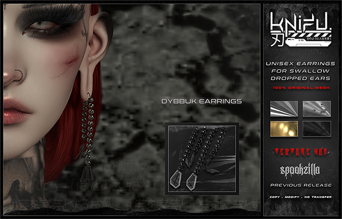 KNIFU. Dybbuk Dropped Earrings