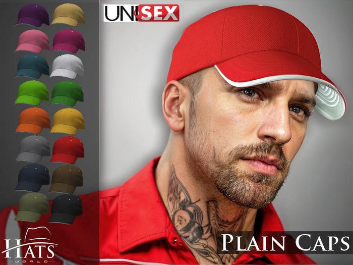[HW] BASEBALL CAPS UNISEX PLAIN FAT PACK
