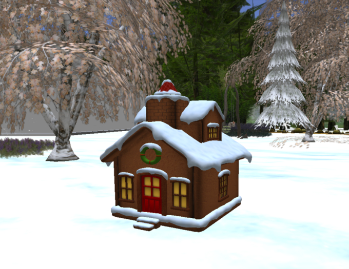Snowy Gingerbread House miniature