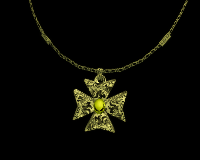 JADE Collier Croix de Malte gold