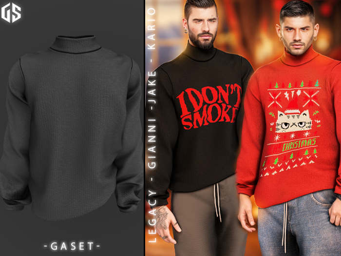 GASET - GRAY LEO SWEATER