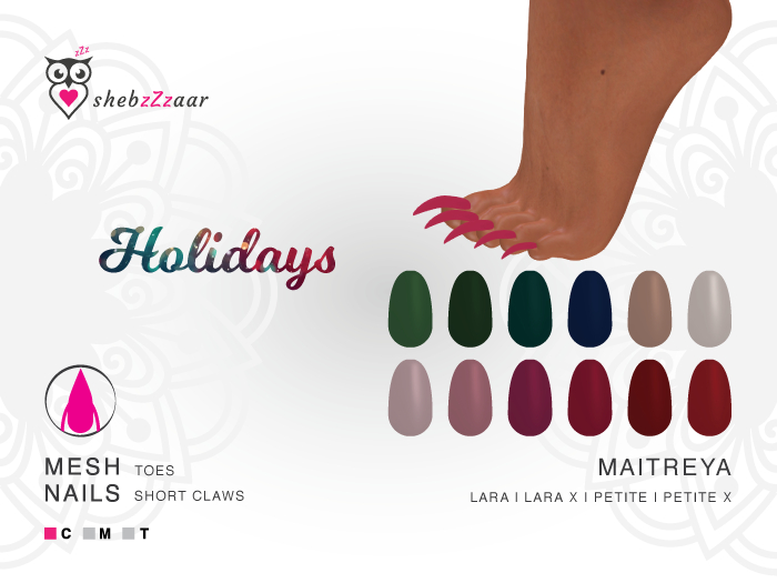 shebzZzaar - NAILS 2 - HOLIDAYS - Toes - MT