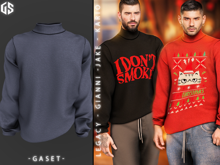 GASET - BLUE LEO SWEATER