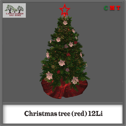 Lady's Garden - Christmas tree (red) 12Li