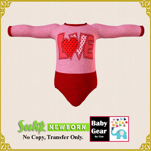 Suki Newborn LS Onesie - Love 5 (Bag)