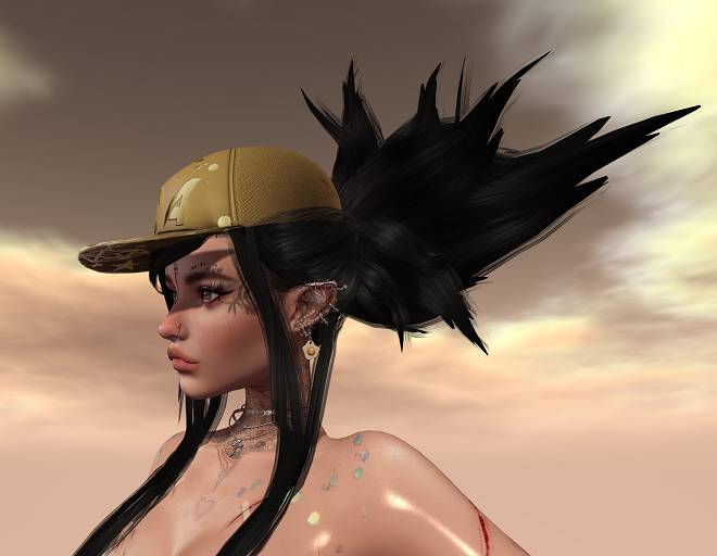 Akali Hair colour change hud & gold cap
