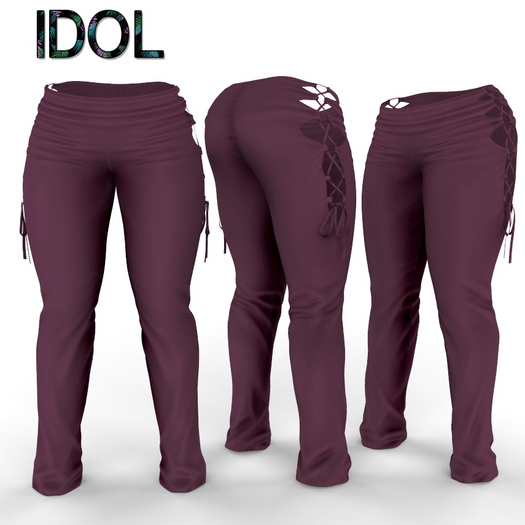 Plum Ribbon Pants Maitreya