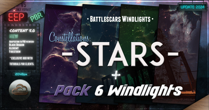 - BATTLESCARS WINDLIGHTS - STARS - CONSTELLATIONS 5.0  (EEP / PBR)
