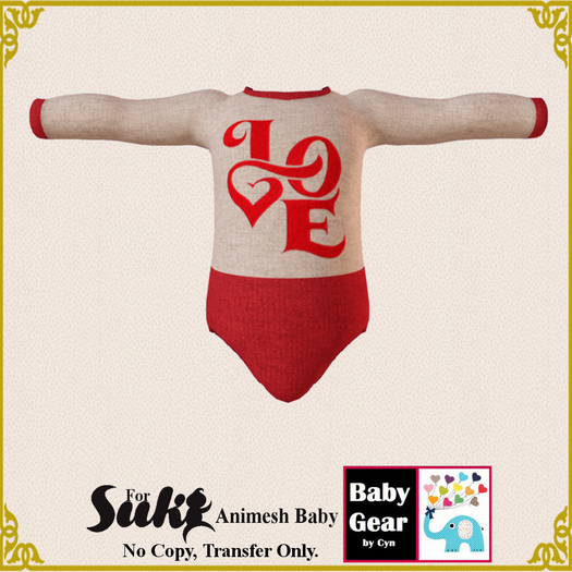 Suki Baby LS Onesie - Love 6 (Bag)