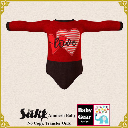 Suki Baby LS Onesie - Love 1 (Bag)