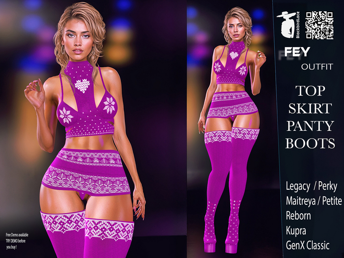 50 off >>Fey Xmas Purple Outfit By BlackbirdLace