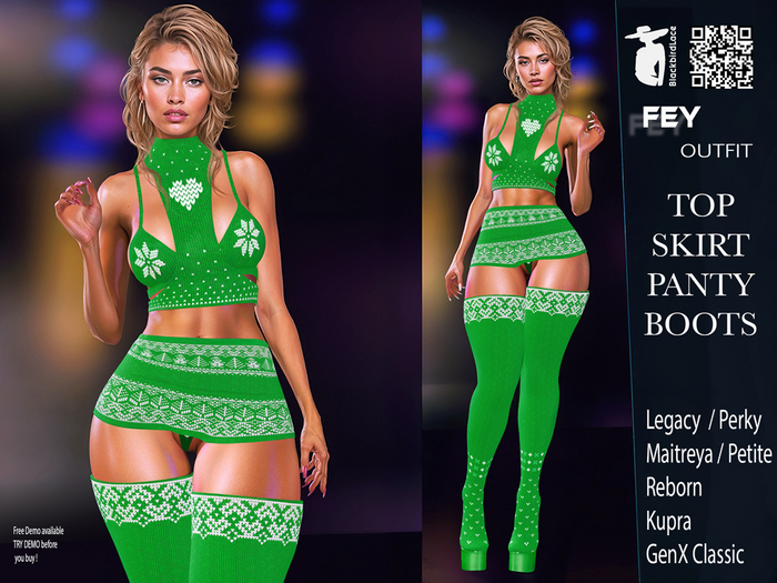 50 off >>Fey Xmas Green Outfit By BlackbirdLace