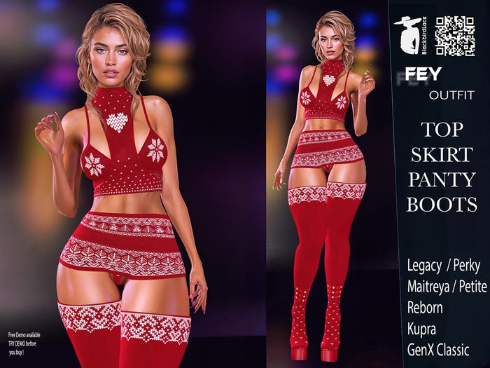50 off >>Fey Xmas Red Outfit By BlackbirdLace