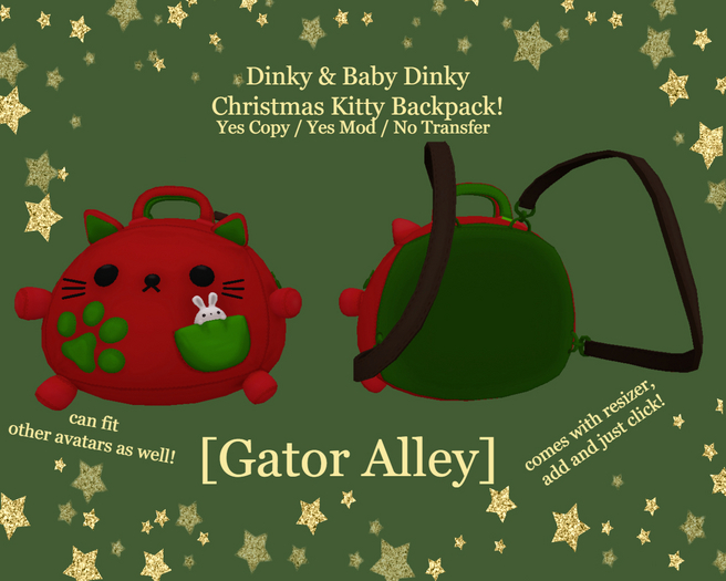 [GA] Christmas Kitty Backpack [B]