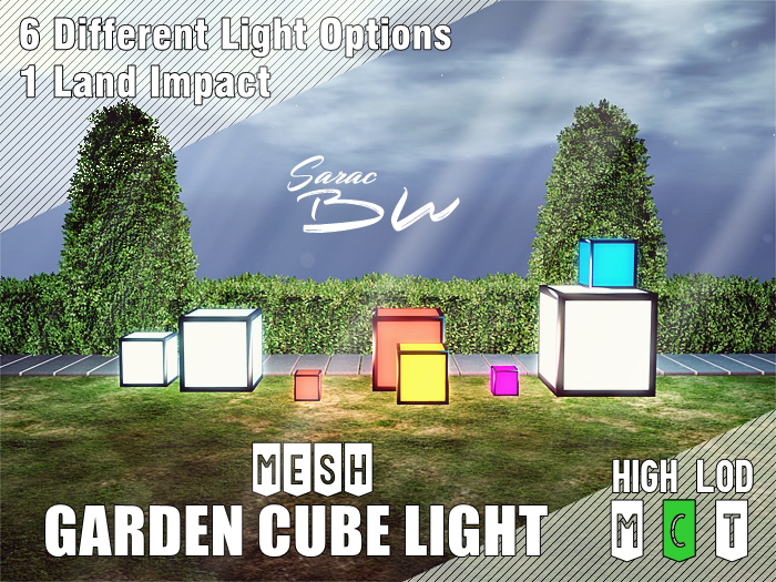 [SARAC BW] Mesh Garden Cube Light